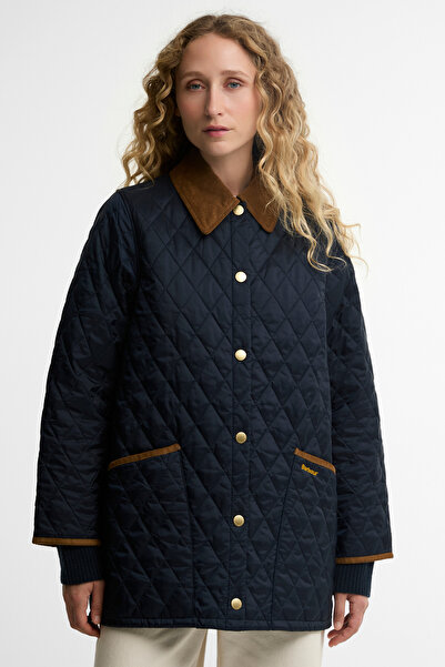 Barbour Icons Modern Liddesdale Kapitone Ceket NY52 Dark Navy Birchwood