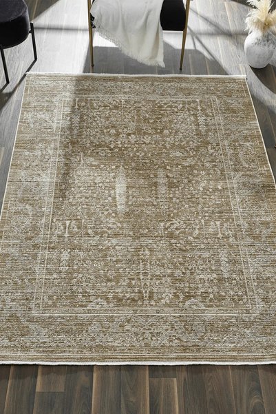 ALLY CARPET ETNİK MODEL ESKİTME DESENLİ İNCİ KOLEKSİYONU SALON VE OTURMA ODAS...