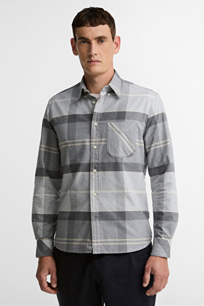 Barbour Mineral Tartan Dunoon Authentic Gömlek GY31 Ice Granite