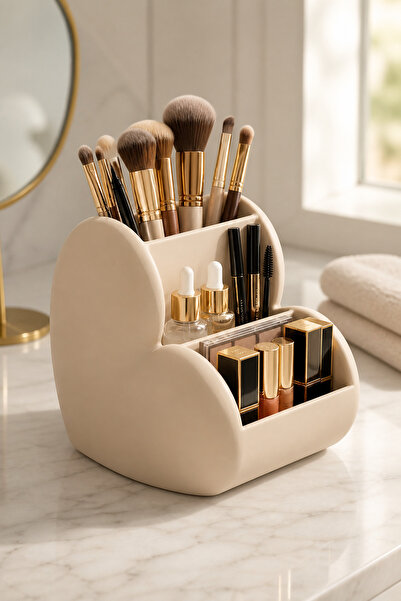 Genel Markalar Dekoratif Sevimli Kalp Şeklinde Makyaj Organizeri, Düzenleyici...