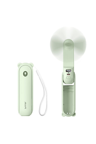 JISULIFE Ventilator portabil Life8 3-în-1, 2000mAh, USB-C, Baterie externă și...