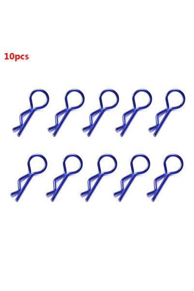 Choice Blue 10pcs Universal Stainless Steel Body Shell R Clips Pin for 1/10 1...