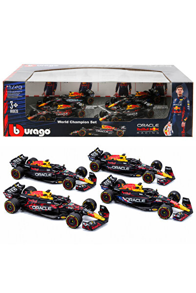 Burago 1:43 Oracle Red Bull Racing World Champion Set Die Cast 4’lü Model Araba