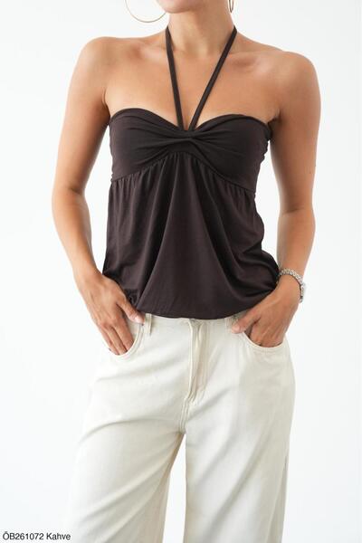 Lupies Women's Halter Neck Strapless Blouse