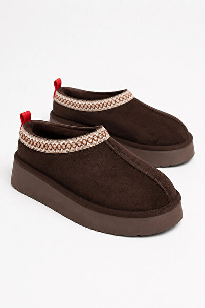 Sivarro Tazzy Classic Women's Fur-Lined Suede Platform Slippers – Home and Ou...