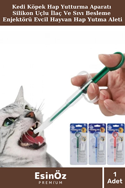 EsinÖz #PetShop Kedi Köpek Hap Yutturma Aparatı Silikon Uçlu İlaç Ve Sıvı Bes...