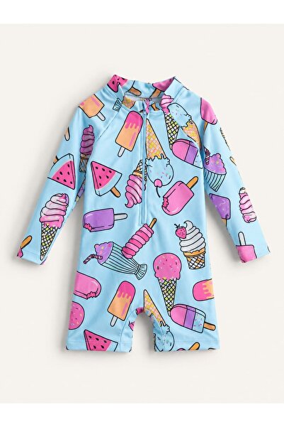 My Kids Wear Children's Long Sleeve Zippered Swimsuit - Comfortable and Casua...