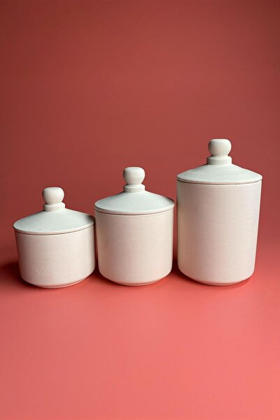 Ceramingo Baharatlık Set Üçlü Seramik Bisküvi