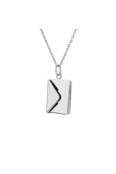 Choice Silver VQYSKO Love Letter Envelope Pendant Necklace Customized Stainle...