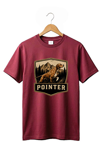 The Baski Hunting Hunting Pointer Hunter Dog Printed 100% Cotton Crew Neck Ba...