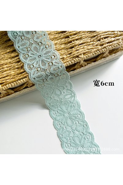Generic Brand 4PC, Elastic Nylon Spandex Lace Trim, Width 6cm, 1 Yard, Small ...