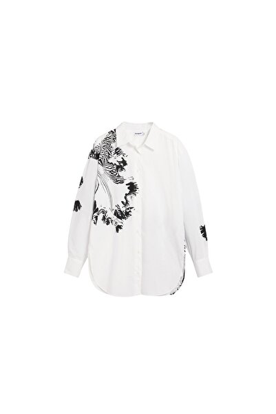Desigual Cămașă de damă 26SWCW29 Albă