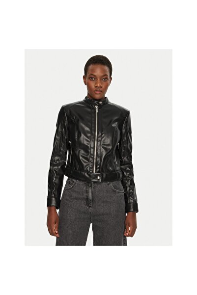 Guess Jachetă de damă din imitație de piele 5RGL127255A Negru