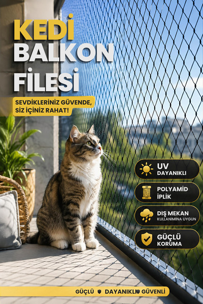 Azm türkiye Siyah 2,5x5 Metre | Balkon Güvenlik Filesi | Balkon Filesi | Balk...