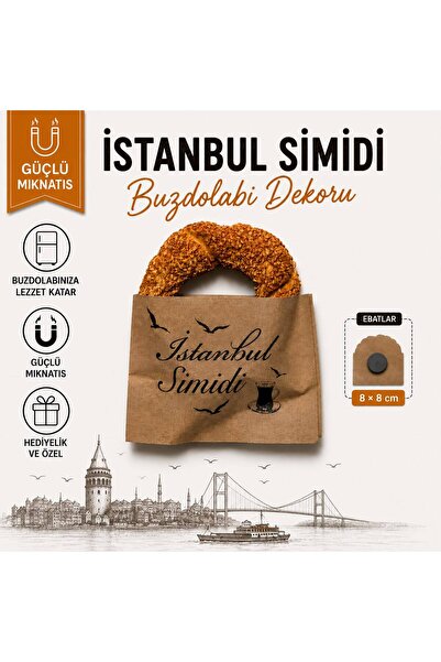 Razmo İstanbul Simidi Buzdolabı Magneti – Dekoratif Simit Figürlü Güçlü Mıkna...