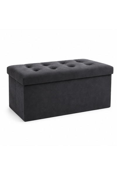 Generic Brand Taburet pliabil cu spatiu de depozitare, 110L, 76 x 38 x 38 cm,...