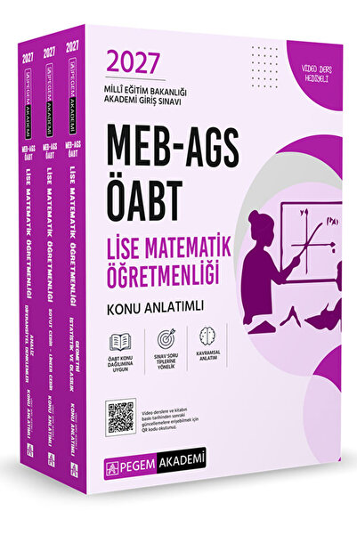 Pegem Akademi Yayıncılık 2027 MEB AGS ÖABT Lise Matematik Öğretmenliği Konu A...