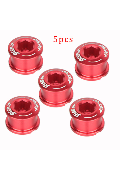 Choice HA 5Pcs Red HASSNS Chainring Bolts 5Pcs Integrated Crankset Mtb Chainw...