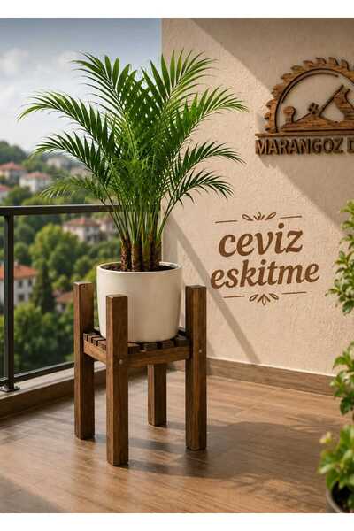 marangoz dede DEKORATİF AHŞAP ÇİÇEKLİK SAKSILIK SAKSI STANDI DÜZENLEYİCİ DEKO...