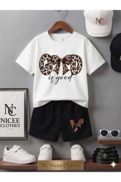 Leto Lykia Summer Children's T-Shirt Shorts Unisex with Heart on the Cuffs Le...