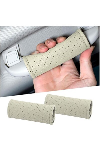 TERRIFI White Color Leather Car Interior Door Handle Protective Cover Trim- V...