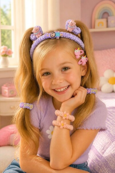 Monalisa Home Nine-Piece Children's Buckle Crown and Keychain Set