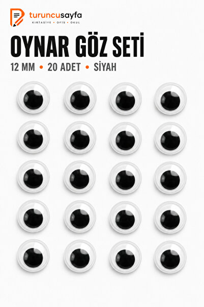everart Siyah Oynar Göz 12 mm 1 Paket | Amigurumi, Keçe, Kukla, Oyuncak, El İ...