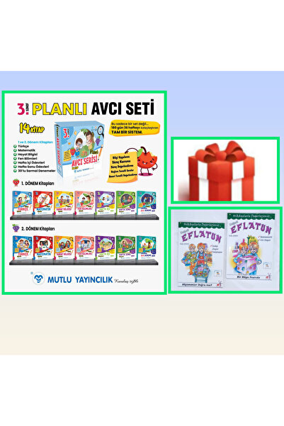 Mutlu Yayıncılık 3.SINIF PLANLI AVCI SETİ 1 VE 2 DÖNEM KİTAPLARI 14 KİTAP+2 A...