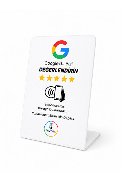 Genel Markalar TapWay Premium NFC Google Yorum Standı 10x15 cm
