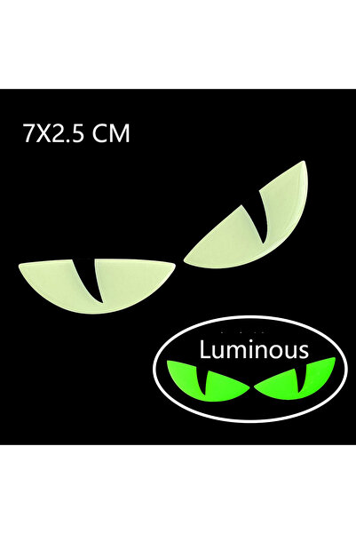 Choice B Reflective Devil's Eye Stickers For Car and Motorcycle Decor Luminou...