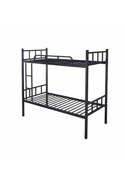 LastHome Black Bunk Bed, Size 90 x 190 cm