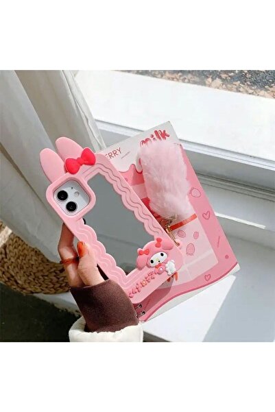 ZB Aksesuarda Moda Iphone 15 Uyumlu Melodi Bebek Figürlü Tavşan Ayna Detaylı ...