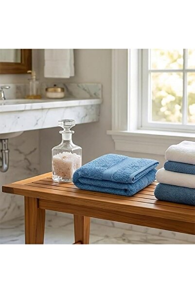 GENERAL Ebers Soft Cotton Lounge Bath Towel, 80X180 Cm, 425 Gsm, 1 Piece (Blue)