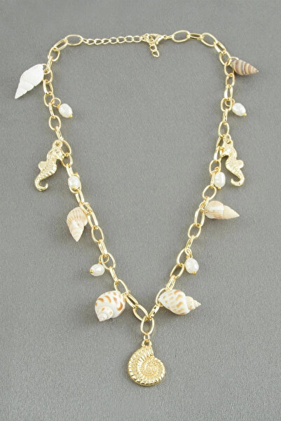SORA GROUP Water Horse Sea Shell Chain Necklace