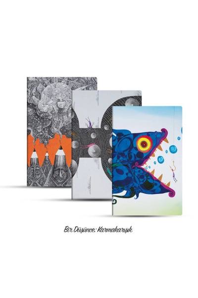 Generic Brand Triple Unlined Notebook Set a Thought Confused
