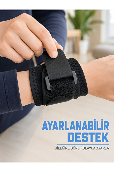 alemdarshop Wrist Support Adjustable Double Band Velcro Sports Wristband
