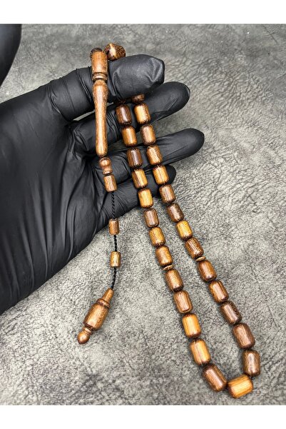 Mos Tespih High-End Natural Redwood Prayer Beads with Systematic Design