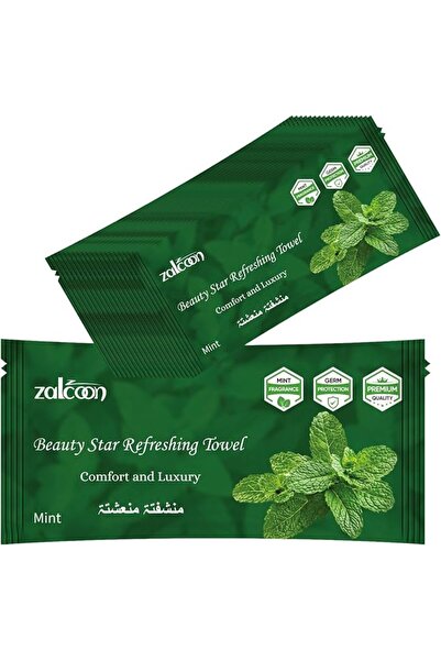 GENERAL مناشف منعشة، مناشف قطنية بيضاء منعشة (25 عبوة، 23 × 23 سم) مناشف معطر...