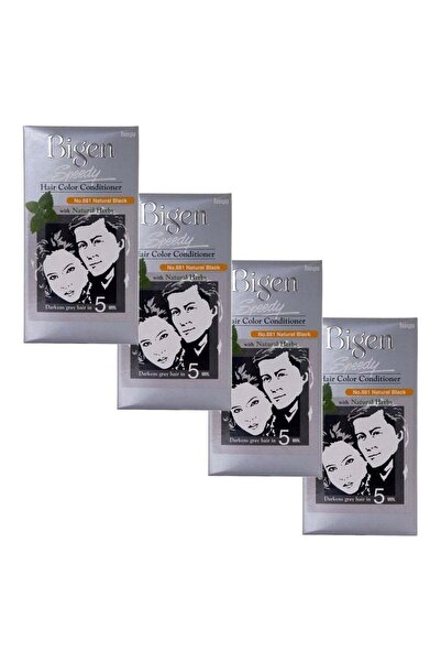 Bigen Speedy Hair Color, Natural Black 881 (40G + 40G) 4 Pc Combo Pack Offer