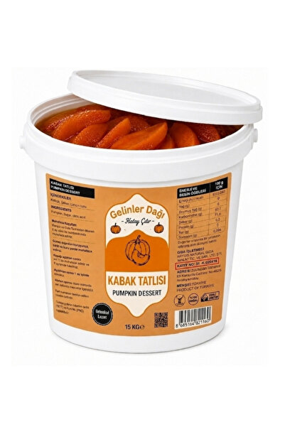 Gelinler Dağı Kireçte Çıtır DİLİM Hatay Kabak Tatlısı NET 15000 G KOVA