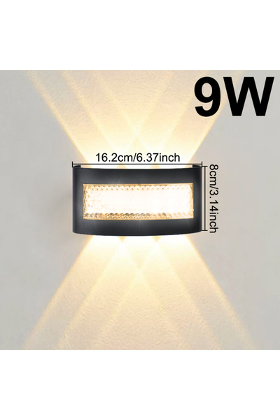 Choice 3000k-9W Modern LED Wall Lights for Indoor and Outdoor Use with Up and...