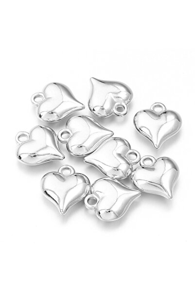 Choice Rhodium 14x16mm 50pcs/lot CCB Heart Pendant Rhodium KC Gold Color Loos...