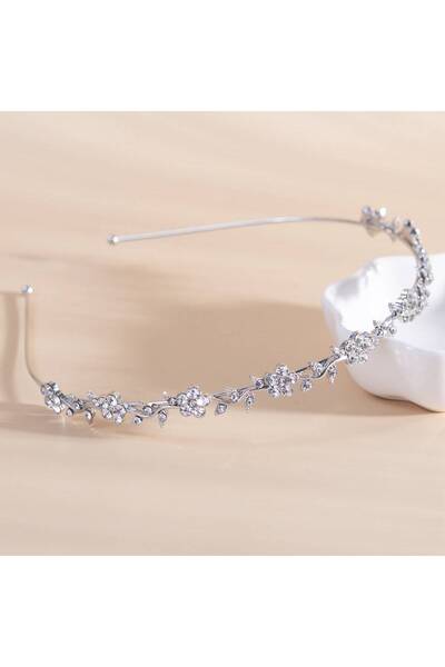 Choice Silver Flower rhinestone headband headdress hair lady