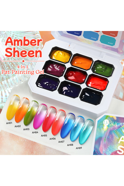 Born Pretty UR Sugar Amber Sheen 4 in 1 Pat Painting Gel 4in1 Çizim - Ombre P...