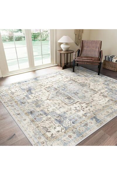 EOGILY Ultra-Thin Washable Carpet, Stain-Resistant and Wear-Resistant, Non-Sl...