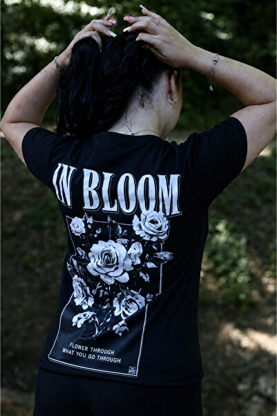 Generic Brand Divertis Tricou Unisex IN BLOOM, print spate trandafiri vintage...