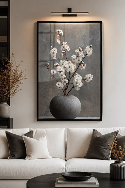 Linacci Elegant Nordic Anthracite Vase Flower Metal Framed Real Glass Living ...