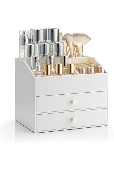 GENERAL Flando Makeup Organizer for Vanity Table - Pu Leather Storage for Lip...
