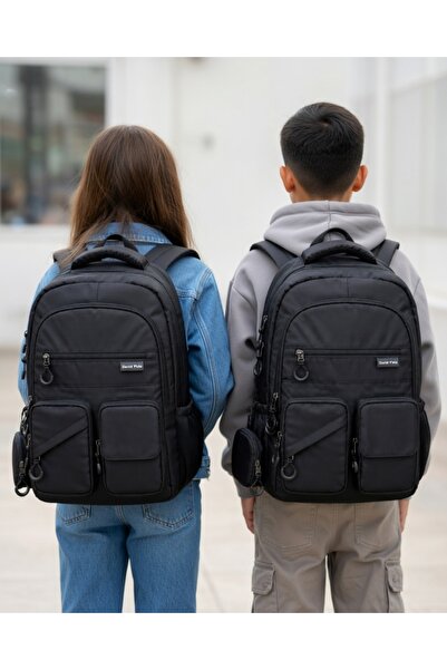 KY Dp Casual a Quality Gray Multi-Compartment Water Repellent School Sports T...