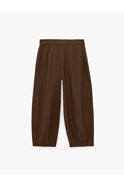Koton Normal Waist Side Pocket Barrel Fabric Trousers